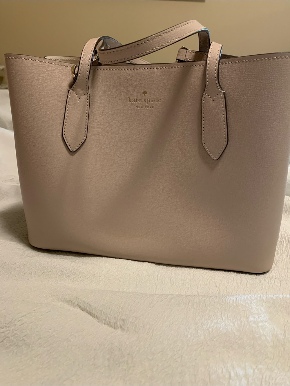 kate spade taupe Saffiano Leather Tote